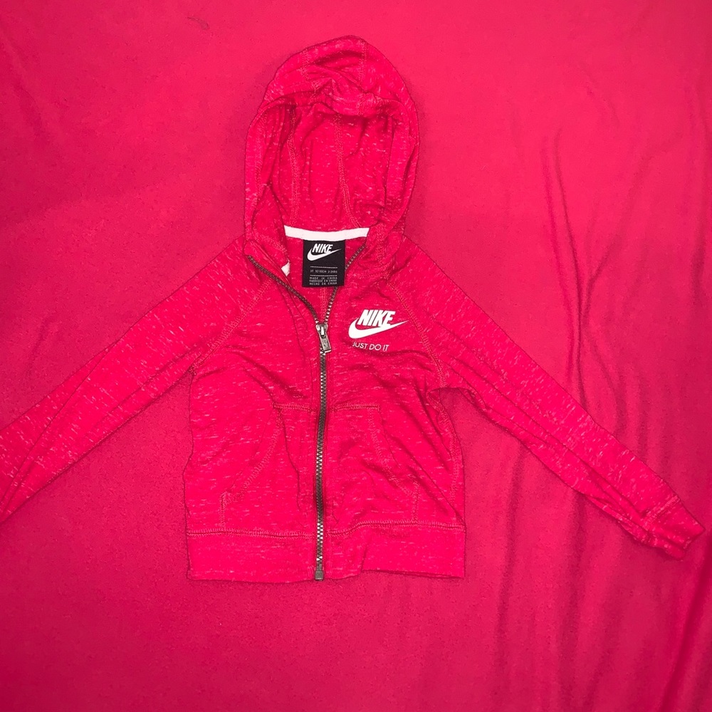 Hot pink nike toddler light zip up